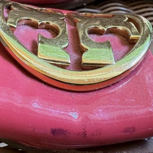 Tory burch pink patent leather slides size 7 - Picture 9 of 11